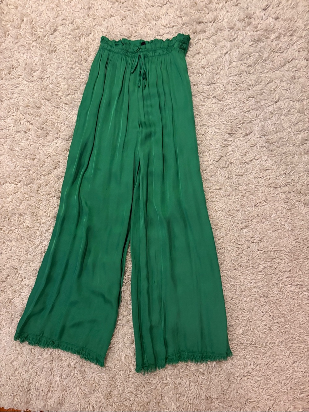 Emerald Green Wide-Leg Pants